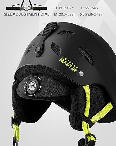 Vista 38 de OutdoorMaster Kelvin - Casco de esquí y snowboard para hombres, mujeres y jóvenes Gris