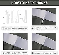 Vista 4 de MUMFAS Cortina plisada opaca para dormitorio, sala de estar, pasillo, con aislamiento térmico para oscurecer la habitación, panel de cortina