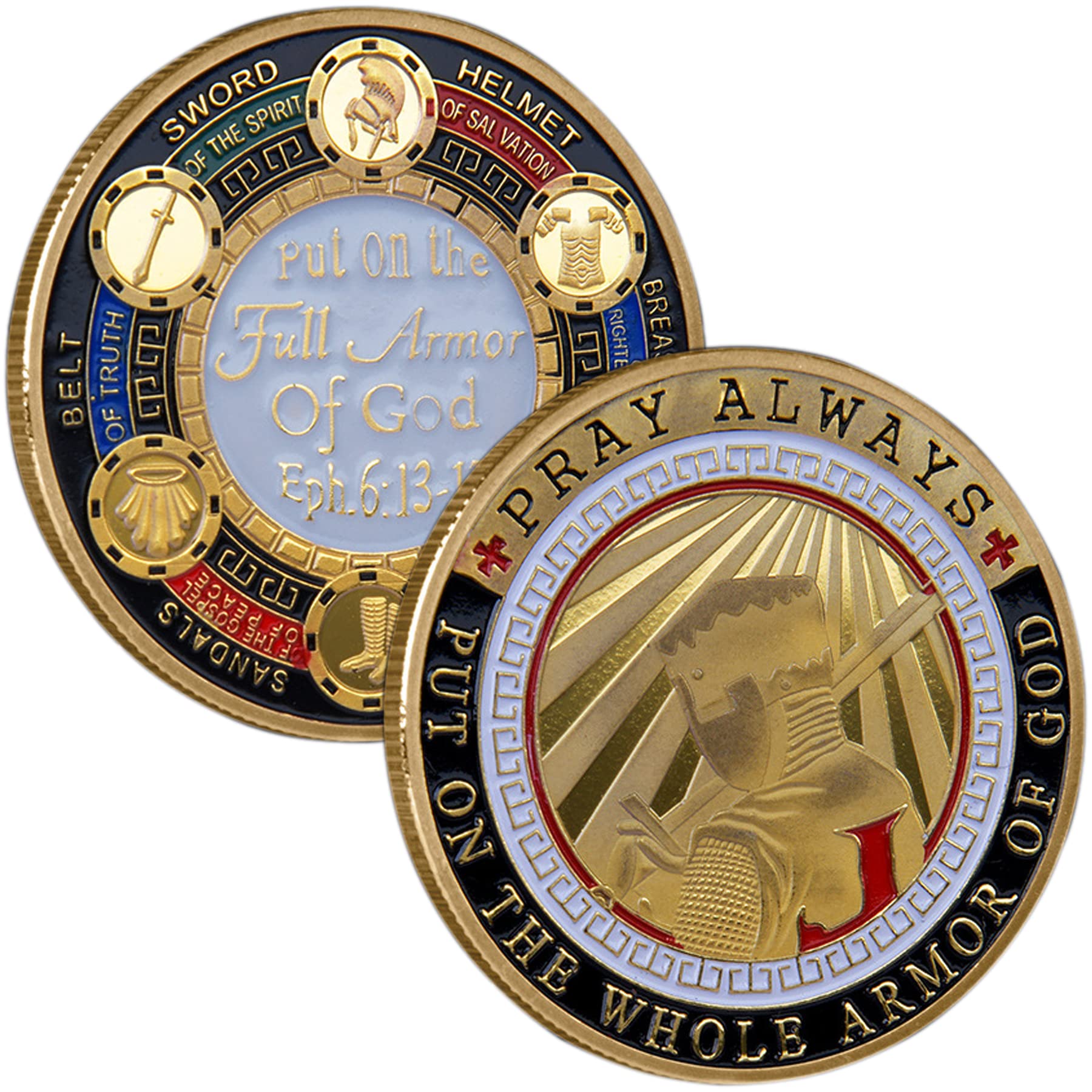 GimilangArmor of God Challenge Coin, Prayer Token Lucky Coin