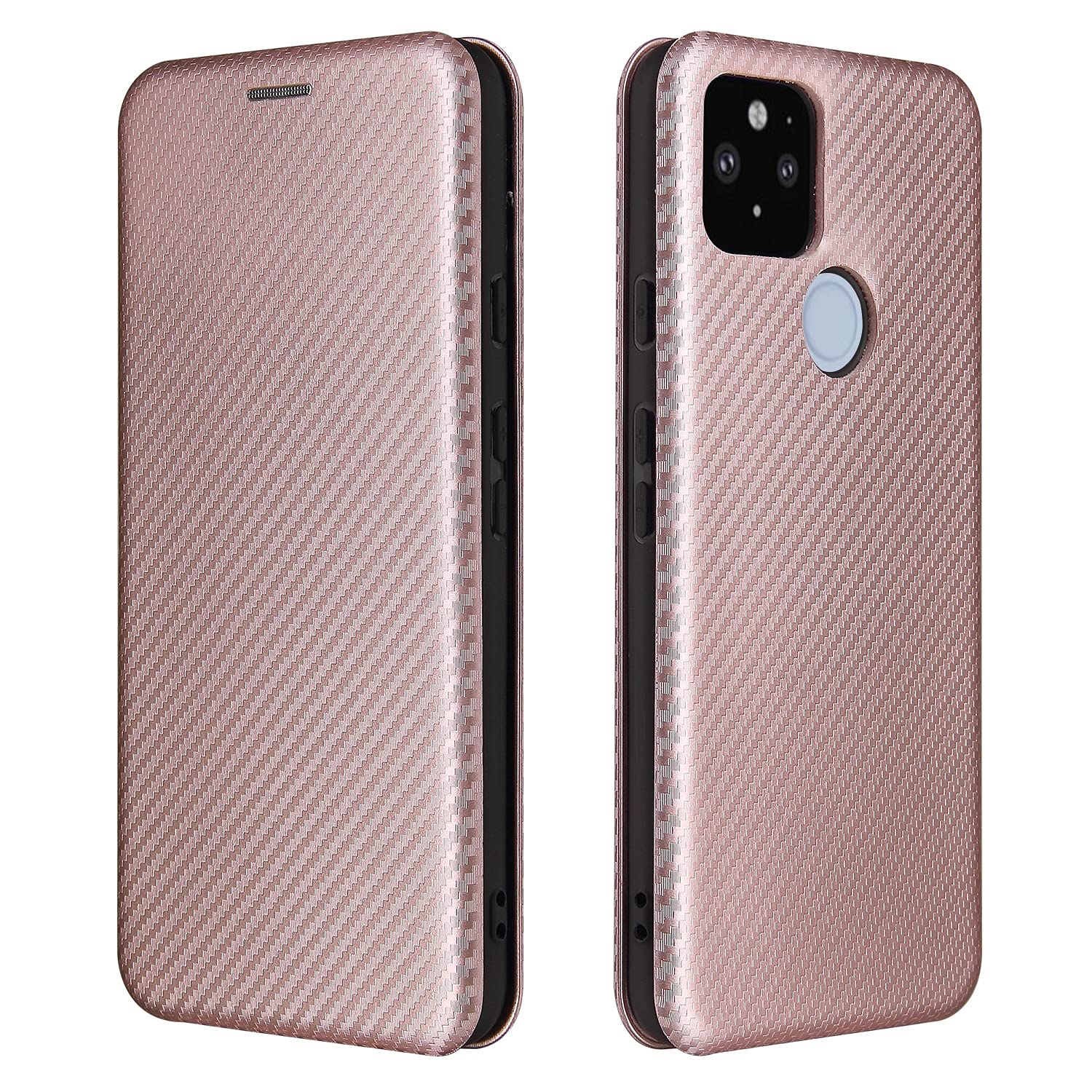 Coque Pixel 5A anti-chute protection objectif photo carbone rose - 8