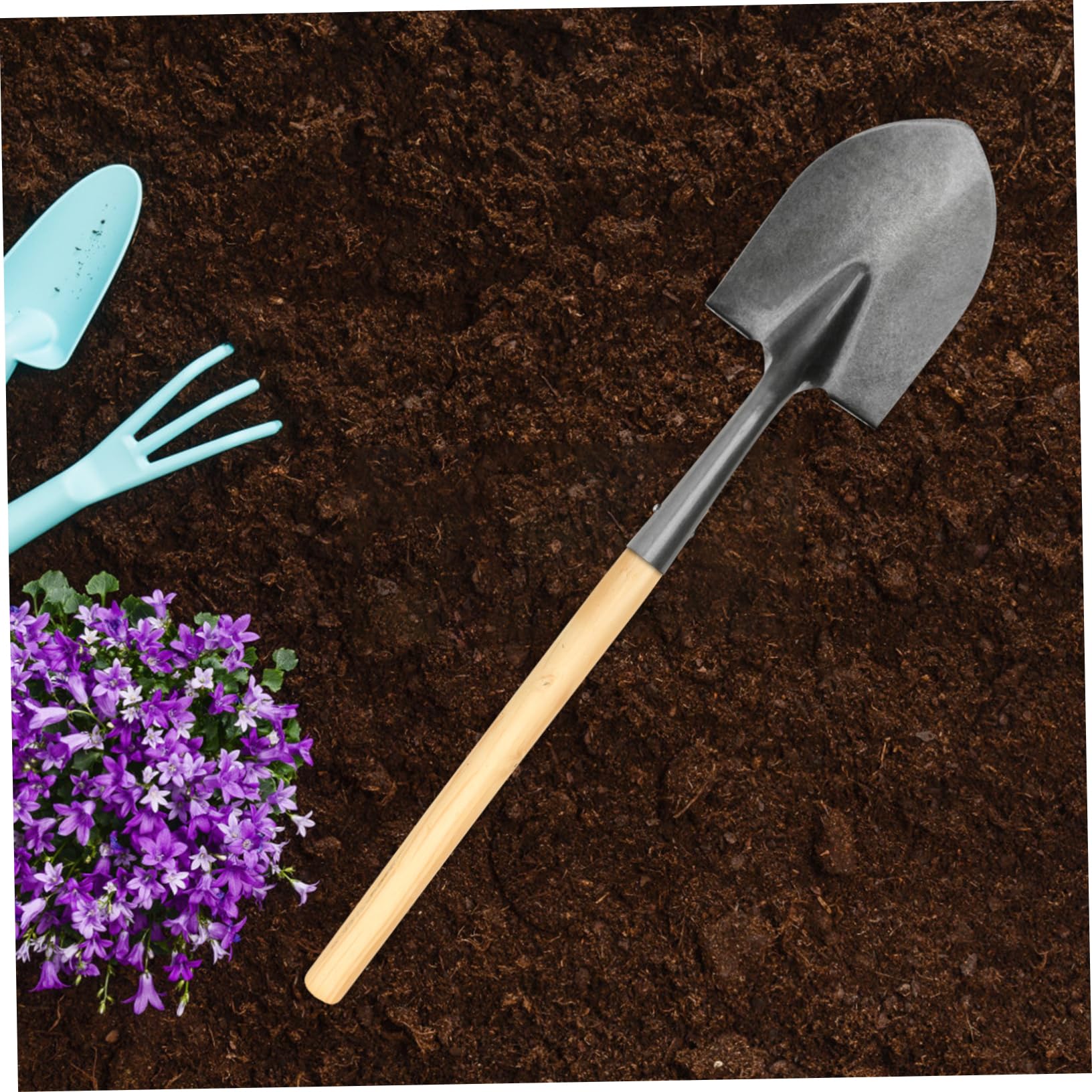 IMIKEYA Manici in Legno per Pala e Attrezzi da Giardino 4 Pezzi Sostituzione Impugnatura Leggera ed Ergonomica per Strumenti da Giardino Risparmio Lavoro