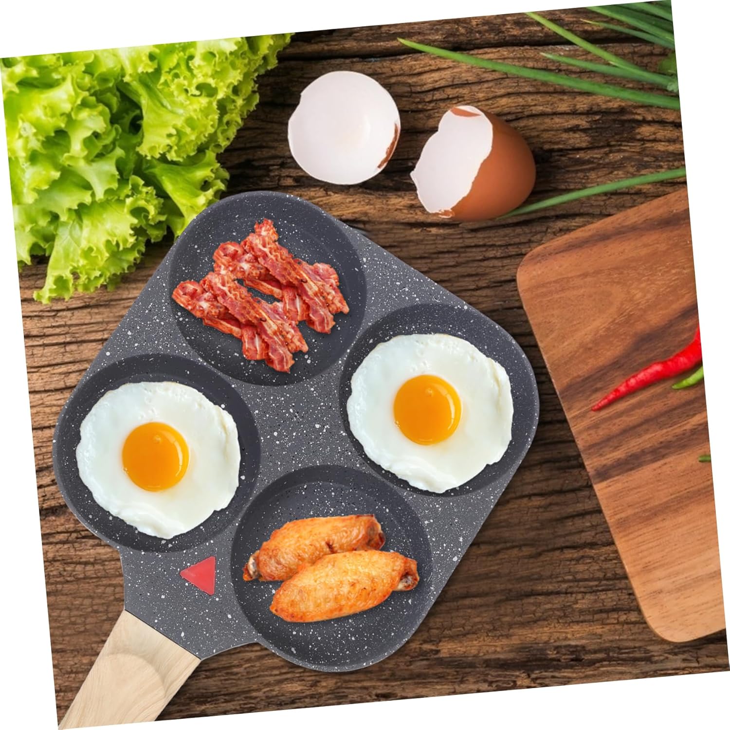SOLUSTRE Mini Nonstick Omelette Pan Versatile Egg Frying Skillet for Cooking Pancakes and Breakfast Heat Resistant Handle for Home Kitchen and Restaurant Use
