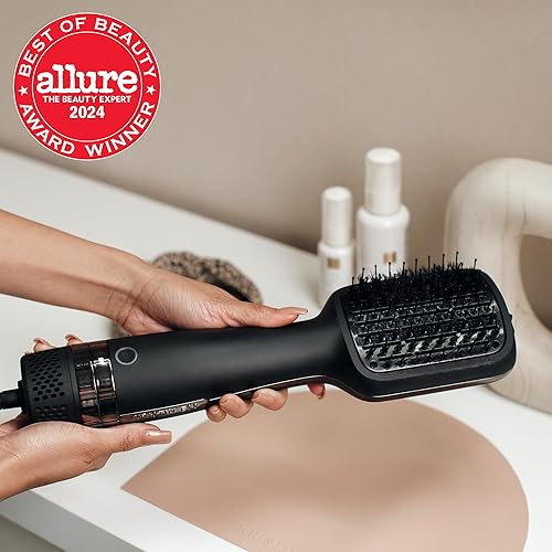 Miniatura 3 de Kristin Ess Cepillo secador de pelo voluminizador - Cepillo para alisar el cabello - Cerámica + iónico - Cabello seco, suave y voluminizador - Base