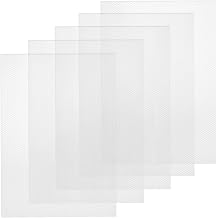 SULIKJHUI 5 Pcs Eye Mesh Sheets, 0.5mm White Fursuit Eye Mesh for Cosplay Props & Handicrafts, 11.8 x 8.3 Inches 30 x 21 cm