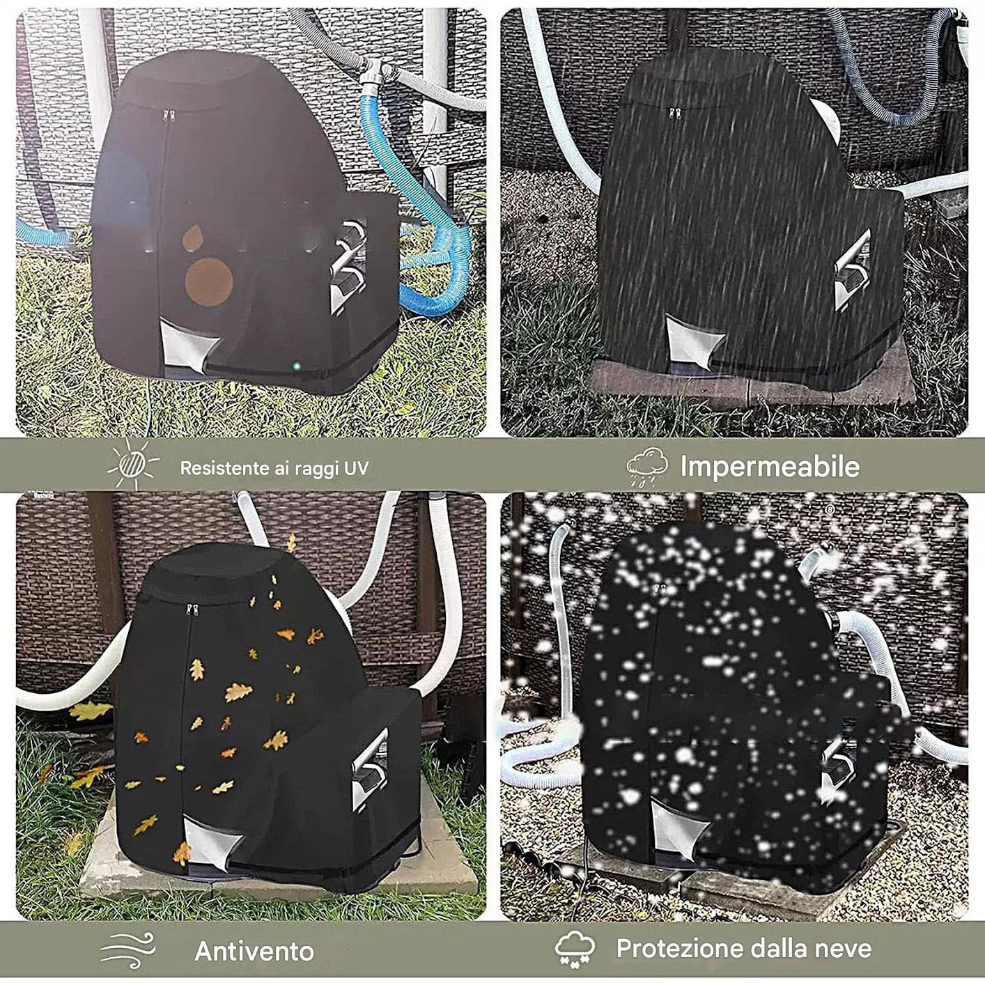 Housse pour filtre à sable, protection UV