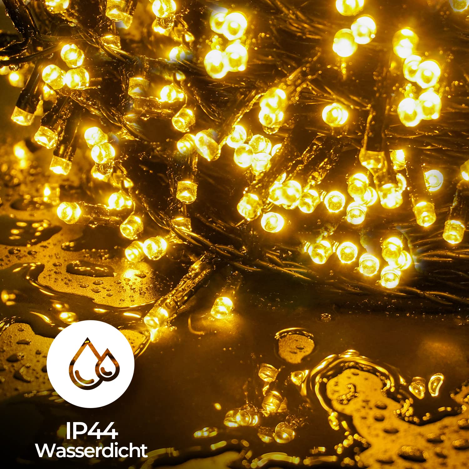 20M 200LED Warmweiß Lichterkette Weihnachtsbaum - Lichterketten mit Stecker, Weihnachtsbaum Lichterkette für Außen & Innen, IP44 Wasserdicht, Ende an Ende Verbindbar, 8 Lichtmodi & Speicherfunktion