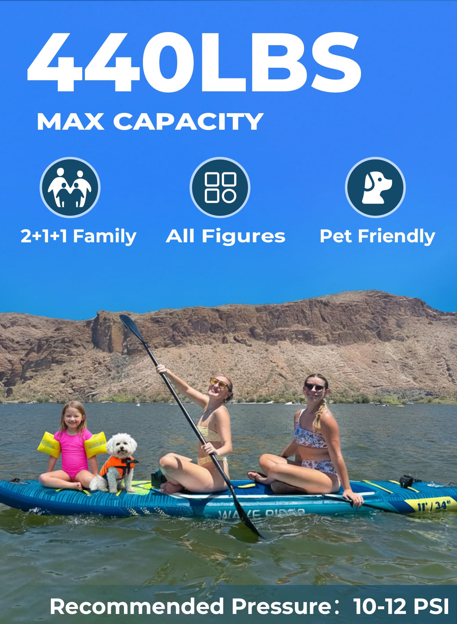 TIGERXBANG Aufblasbares Stand Up Paddle Board Mit Paddleboard Zubehör, Minimalistisches Paddleboard für Erwachsene und Jugendliche Aller Könnensstufen