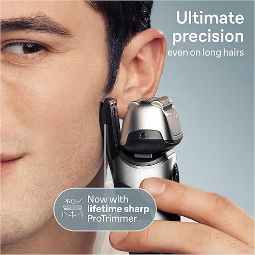 Miniatura 6 de Braun Maquinilla de afeitar eléctrica serie 8 8567cc para hombres, elementos de afeitado 4+1 y recortadora de cabello largo de precisión, centro de