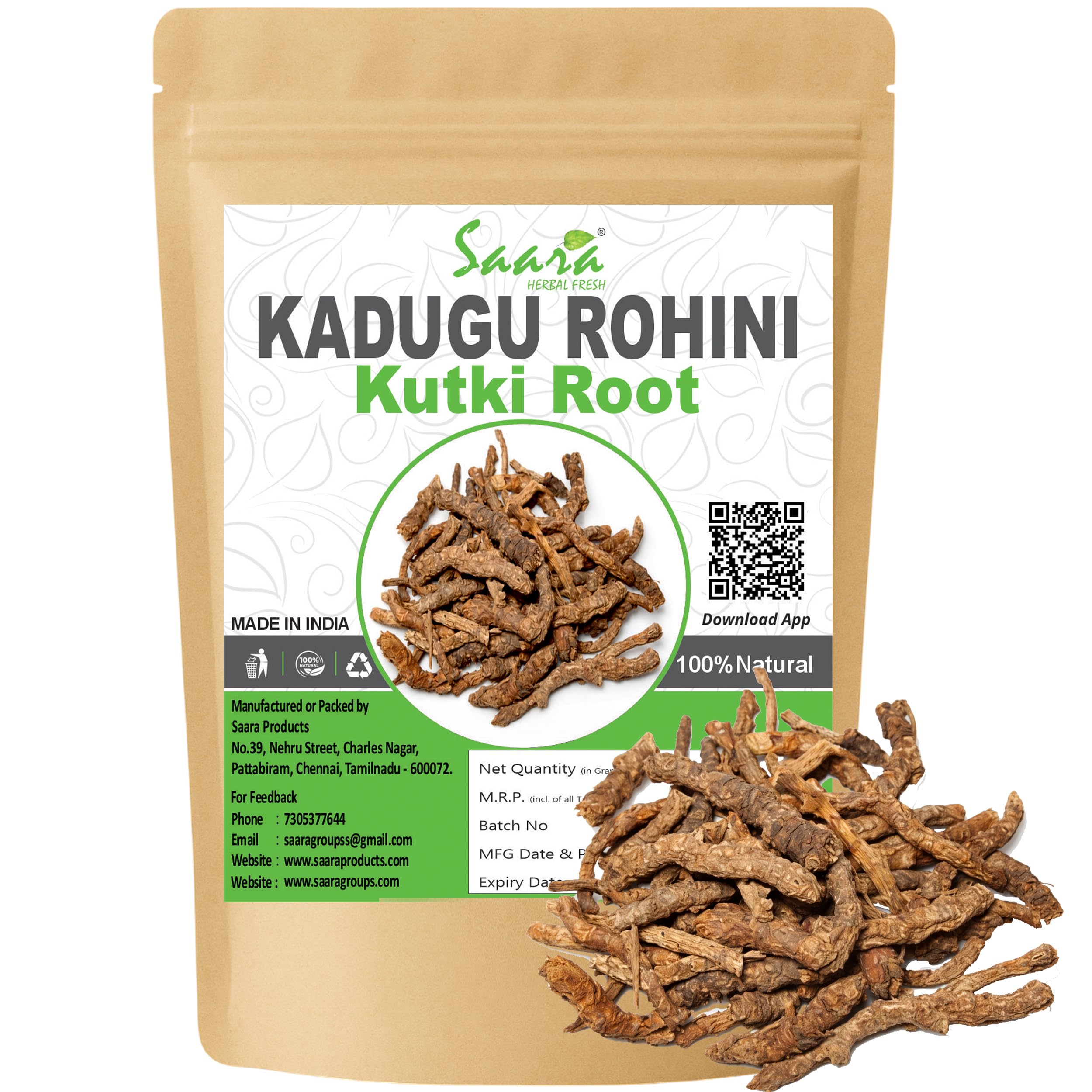 SAARA Kadugu Rohini Kutki Root Herbal Supplement