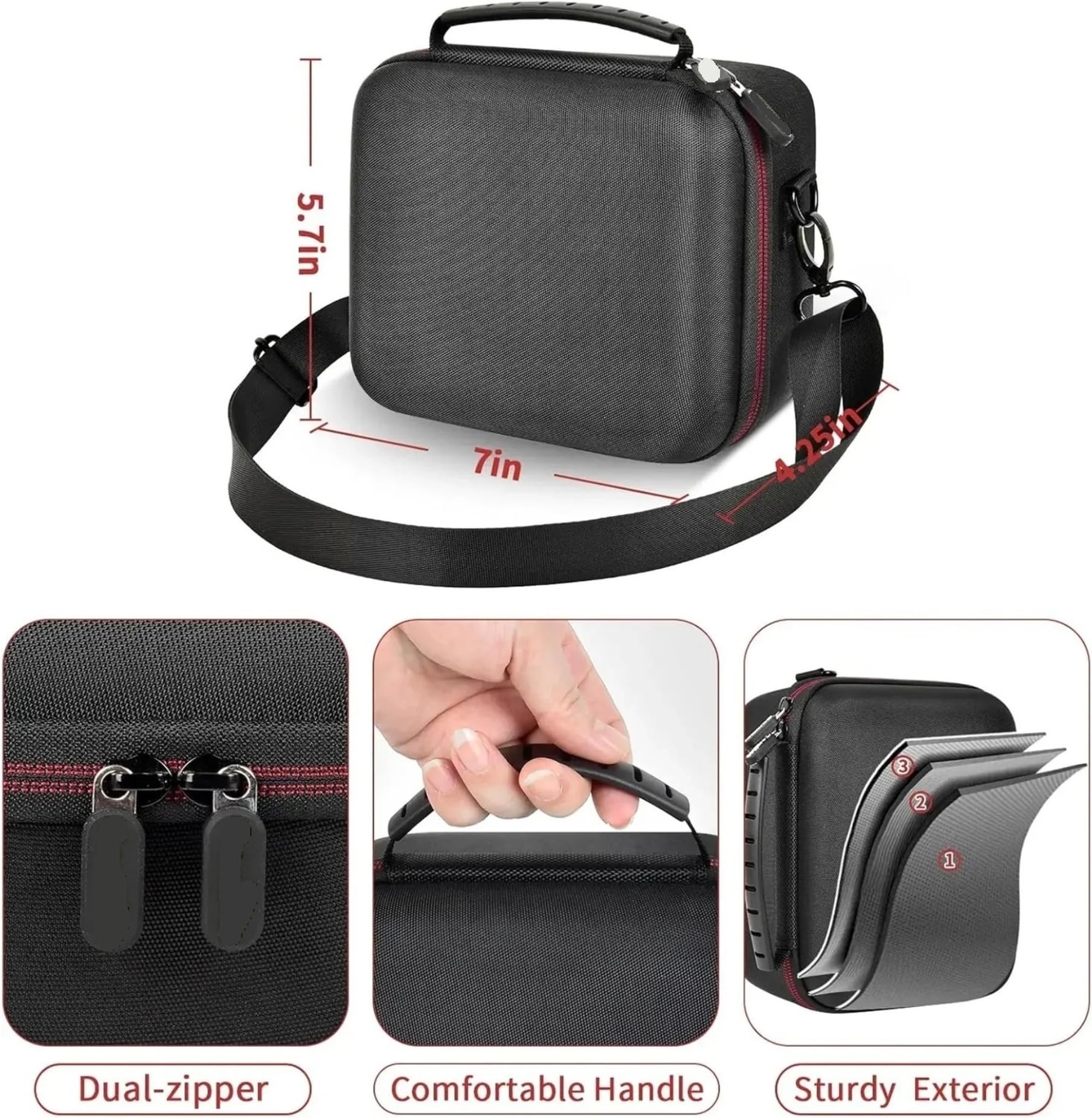 Compatible con Estuche rígido de Viaje Sony Alpha A6000 | Carcasa de EVA a prueba de golpes con interior suave for las series A6000/A6400/A6600.