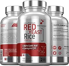Red Yeast Rice with CoQ10 & Alpha Liopic Acid (3 Cholesterol Lowering Ingredients) Supplement Coenzyme Q10 Red Yeast Cholesterol Lowering Supplements 120 Vegan Capsules