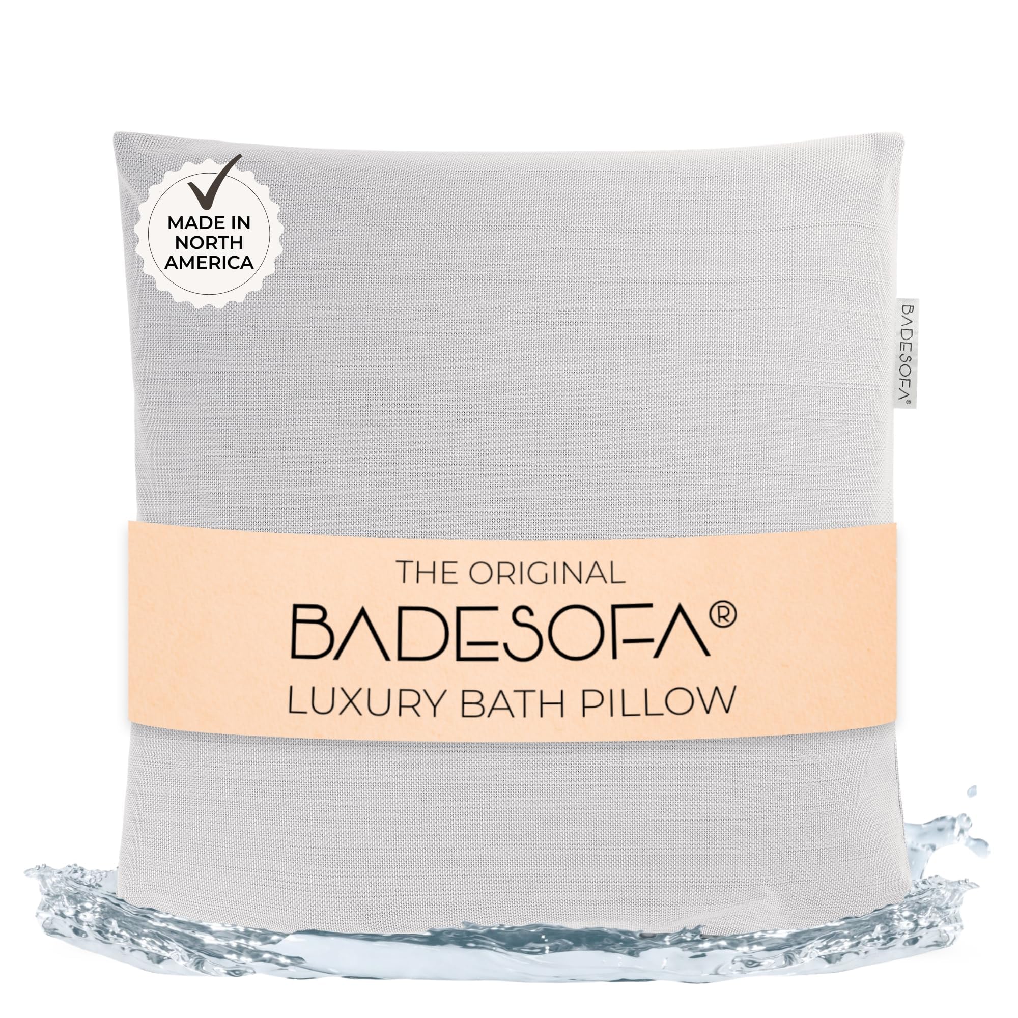 Amazon.com: BADESOFA® Luxury Bath Pillow M in Grey, Quick-Drying