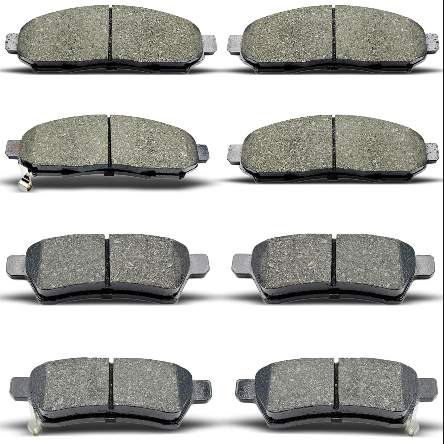 Front Rear Ceramic Brake Pads 8 Pieces Set fit for 2005-2018 Nissan Frontier,for 2005-2015 Nissan Xterra,for 2009-2012 Suzuki Equator