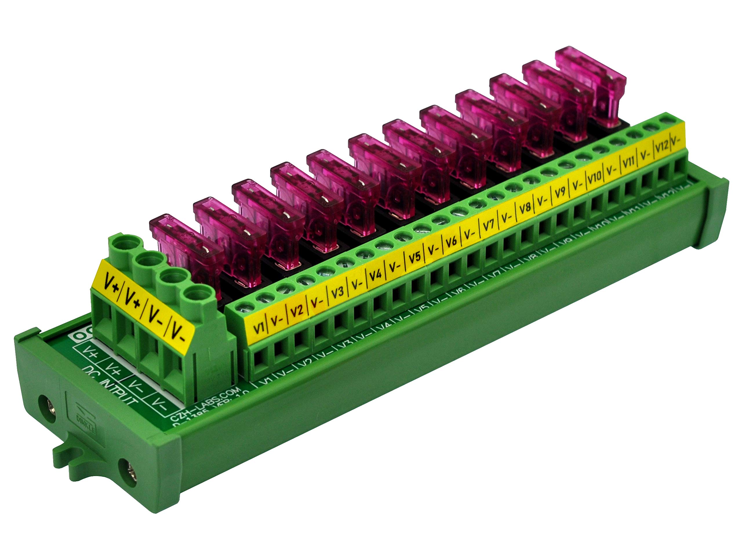DC Power Fuse Distribution Strip Module (6 Position, DIN Rail Mount) — Amazon image 9