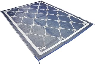 FulTyme RV 6066 Outdoor Patio Mat, Blue/White, 8' x 16'