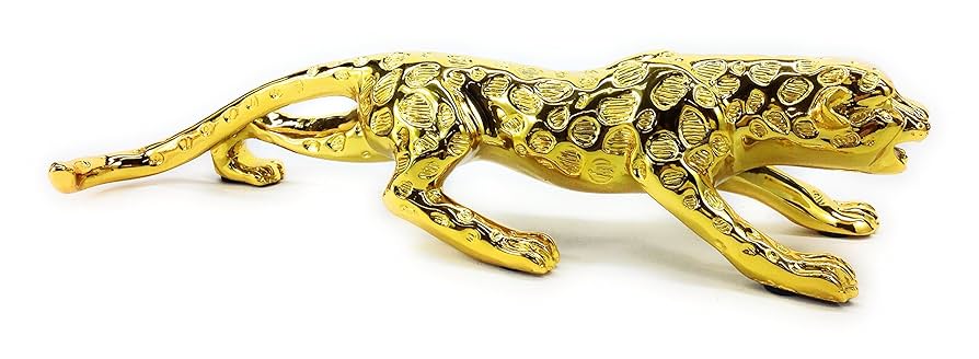 ジャガー(ゴールド)置物 Amazon.co.jp: 【ノーブランド品】 美しい 輝き 躍動感 溢れる