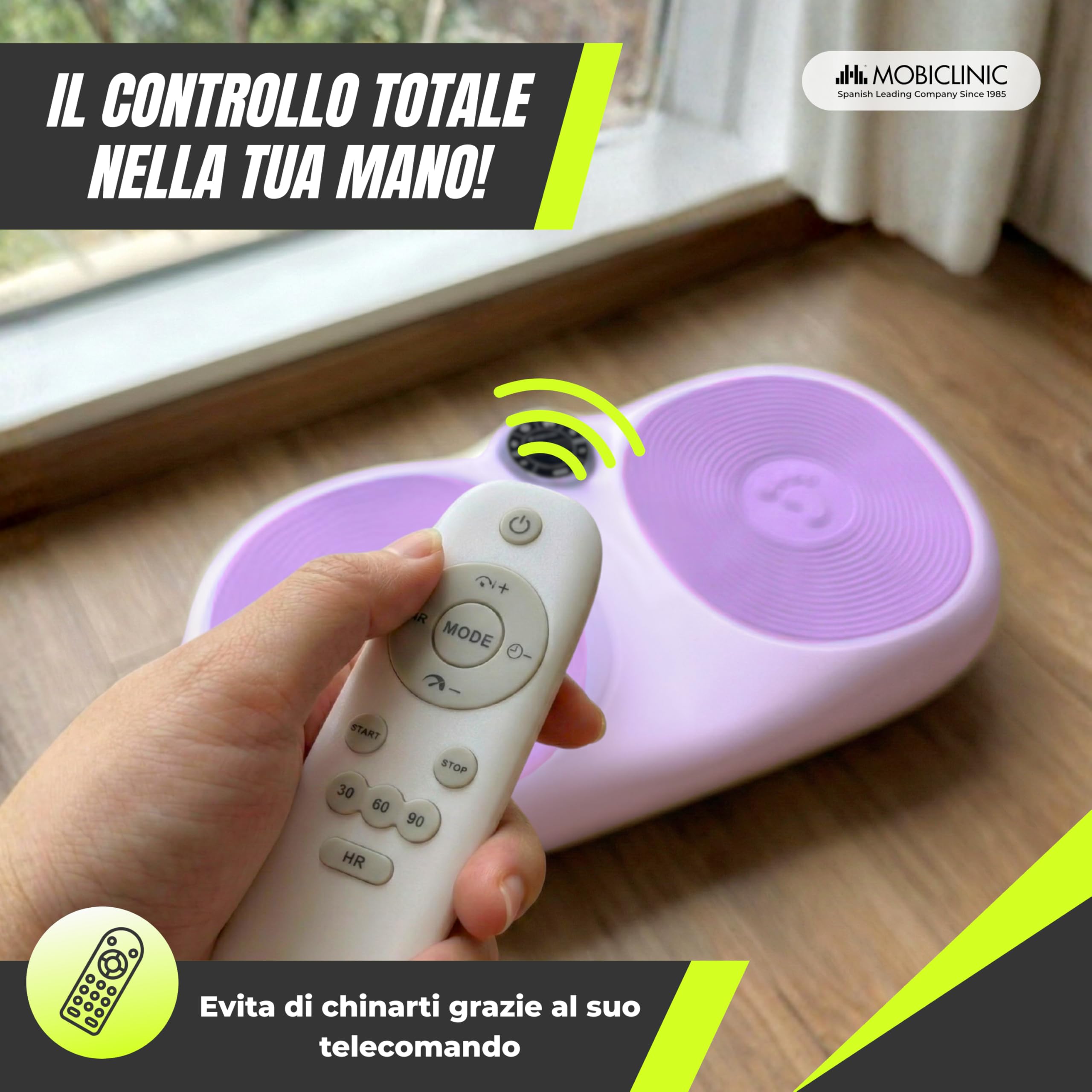 Mobiclinic®, Pedana Vibrante, 99 Livelli di Velocità, 9 Programmi di Allenamento, Fasce Elastiche e Telecomando, 200W, Tonificazione, Potenziamento Muscolare, Ideale per la Casa, Fino a 150 kg, Karol