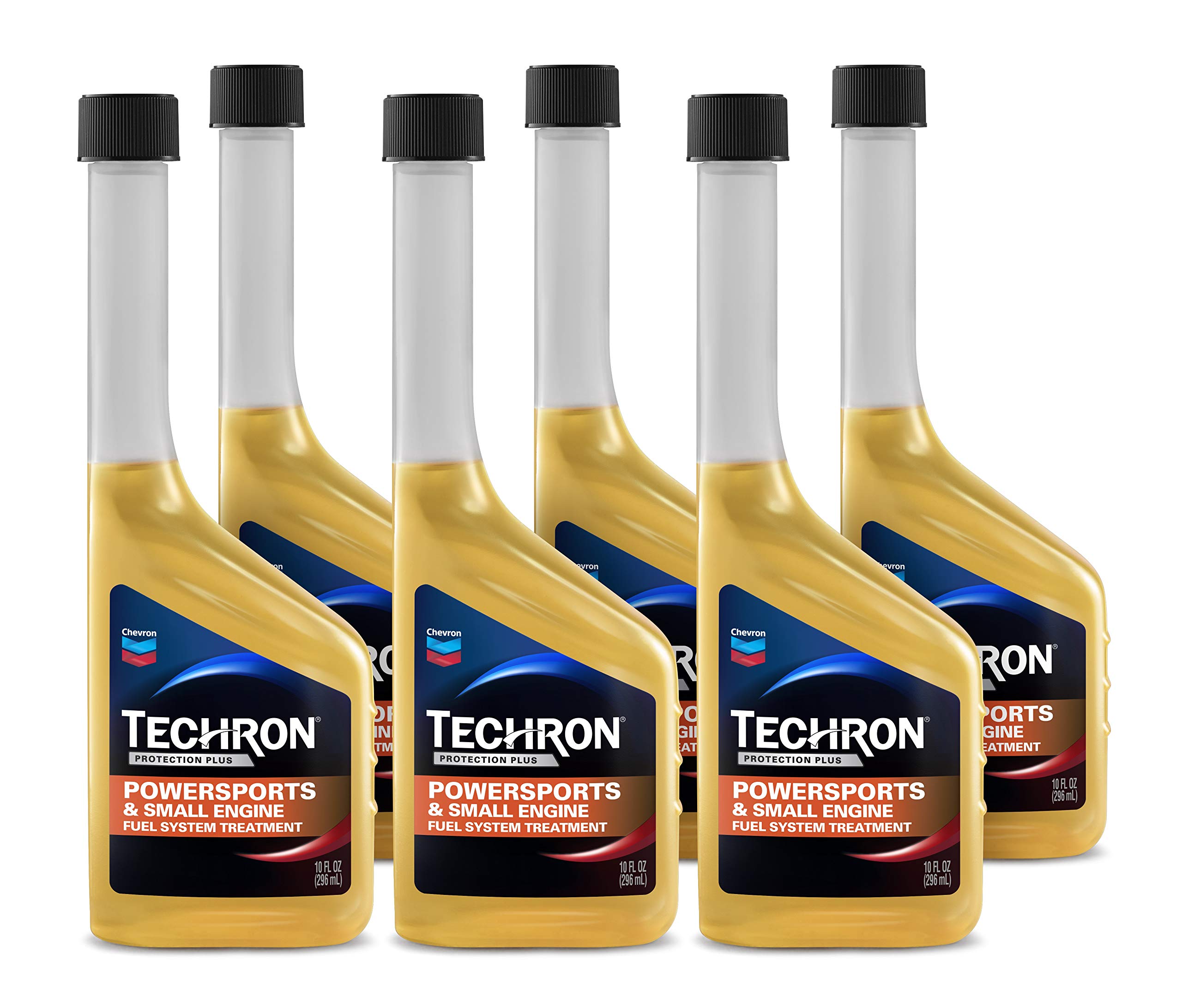 Chevron Techron Protection Plus Powersports and Small Engine Fuel System Treatment, 10 oz, Pack of 6