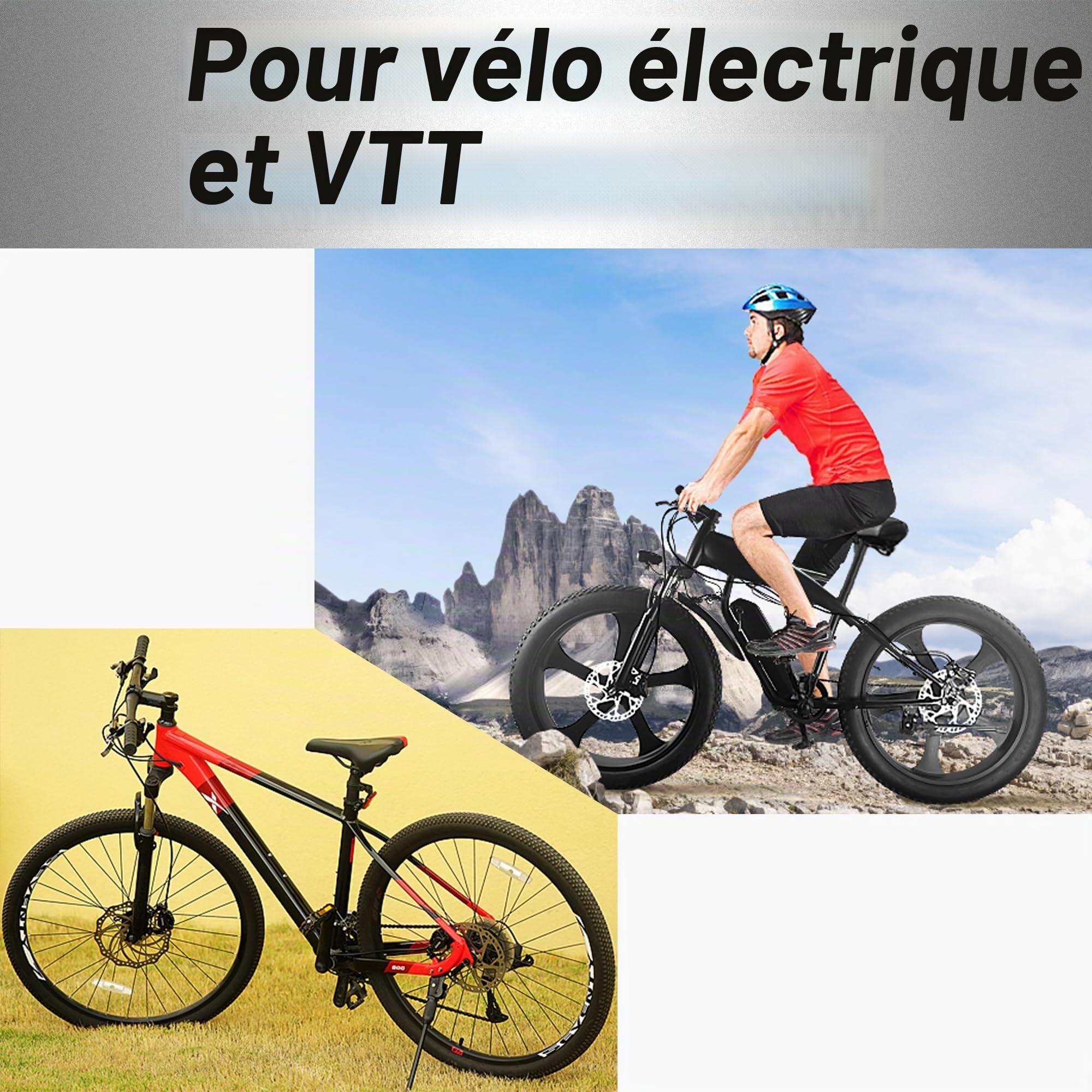 XT-7 Etriers de Freins à disques hydrauliques, étriers de Freins Avant et arrière à tirage par câble pour VTT/vélo de Montagne/vélo de Route/vélos électriques.