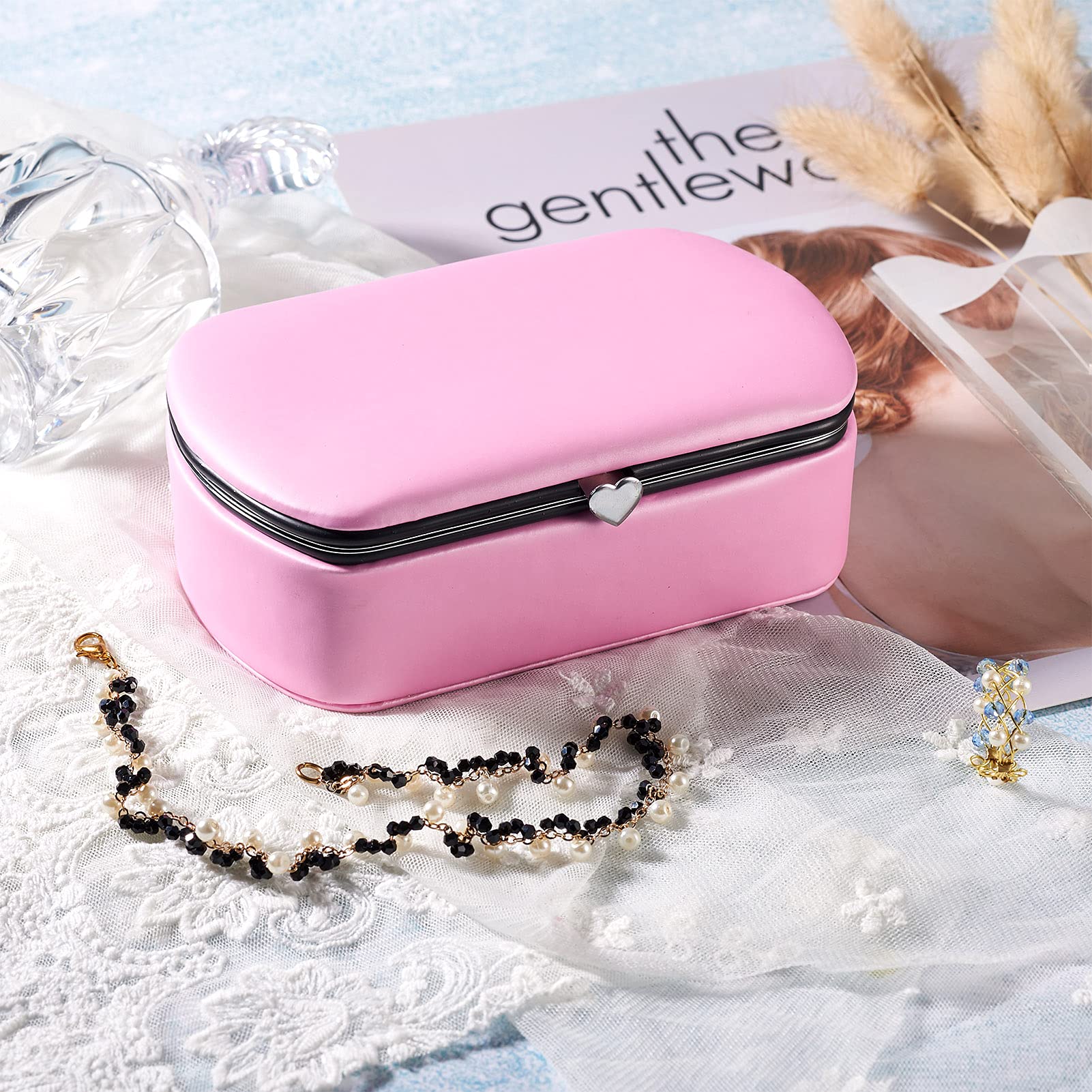 Portagioie da viaggio, scatola portatile per gioielli per donne e
