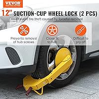 Vista 2 de VEVOR Abrazadera de bloqueo de rueda, paquete de 2 cerraduras de rueda de remolque, bloqueo de neumático antirrobo de servicio pesado, bloqueo