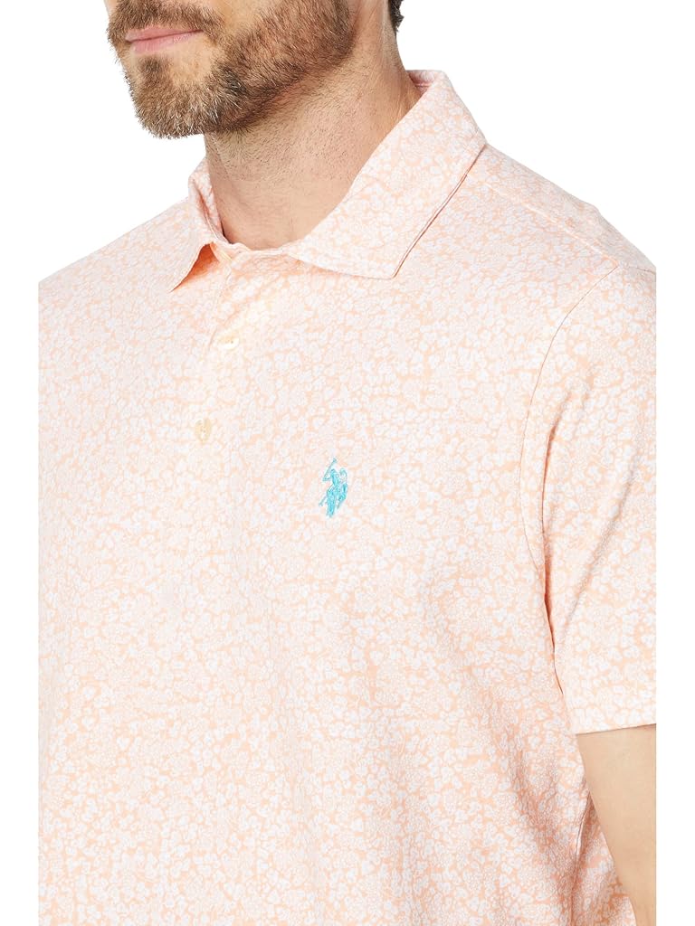 U.S. POLO ASSN. Short Sleeve Floral All Over Print Knit Shirt