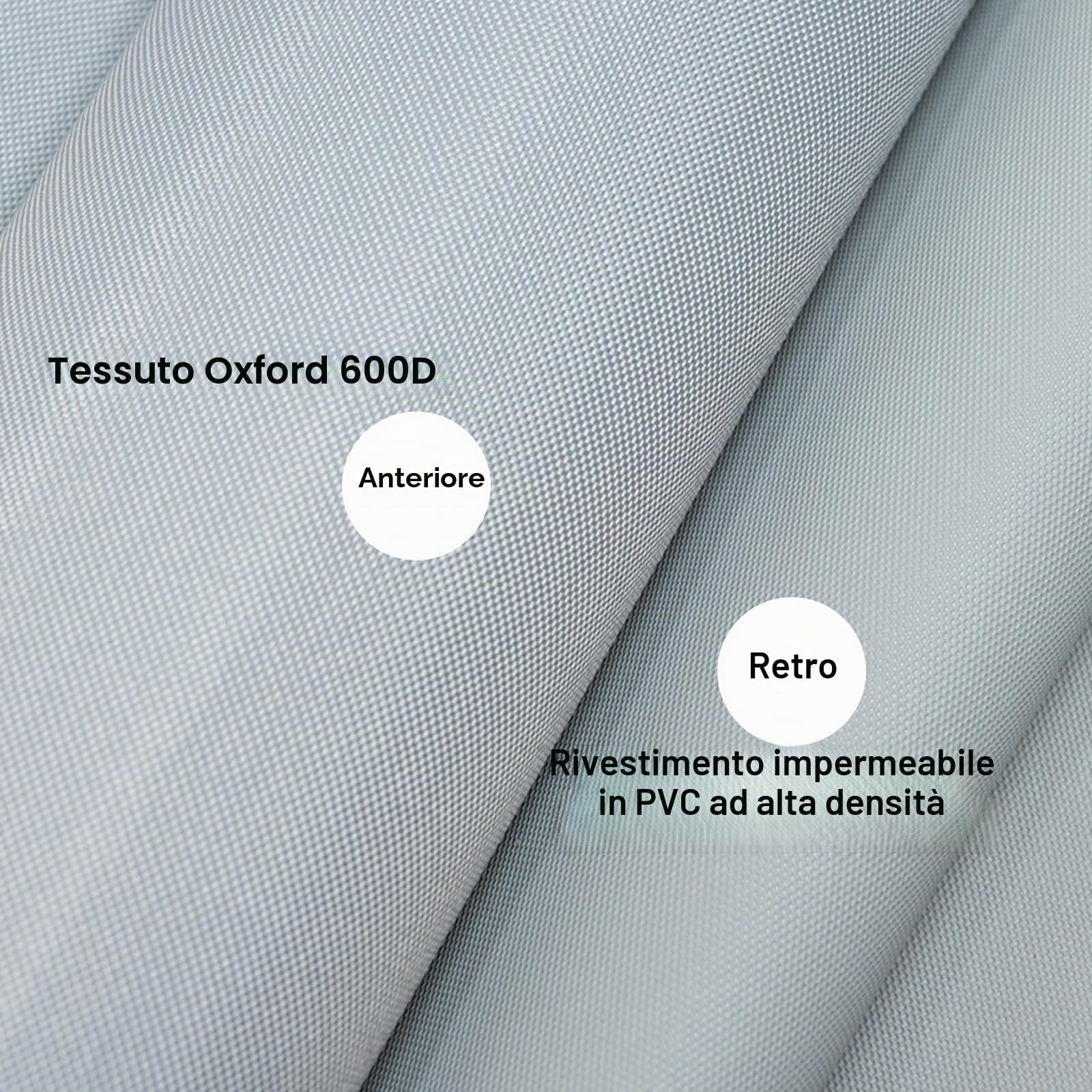 Copertura Condizionatore Esterno, Impermeabile e Antivento, Telo Esterno Anti-Neve Anti-Polvere, Copertura Pompa di Calore, Tessuto Oxford 600D(Silver,150x45x110cm/59x18x43in)