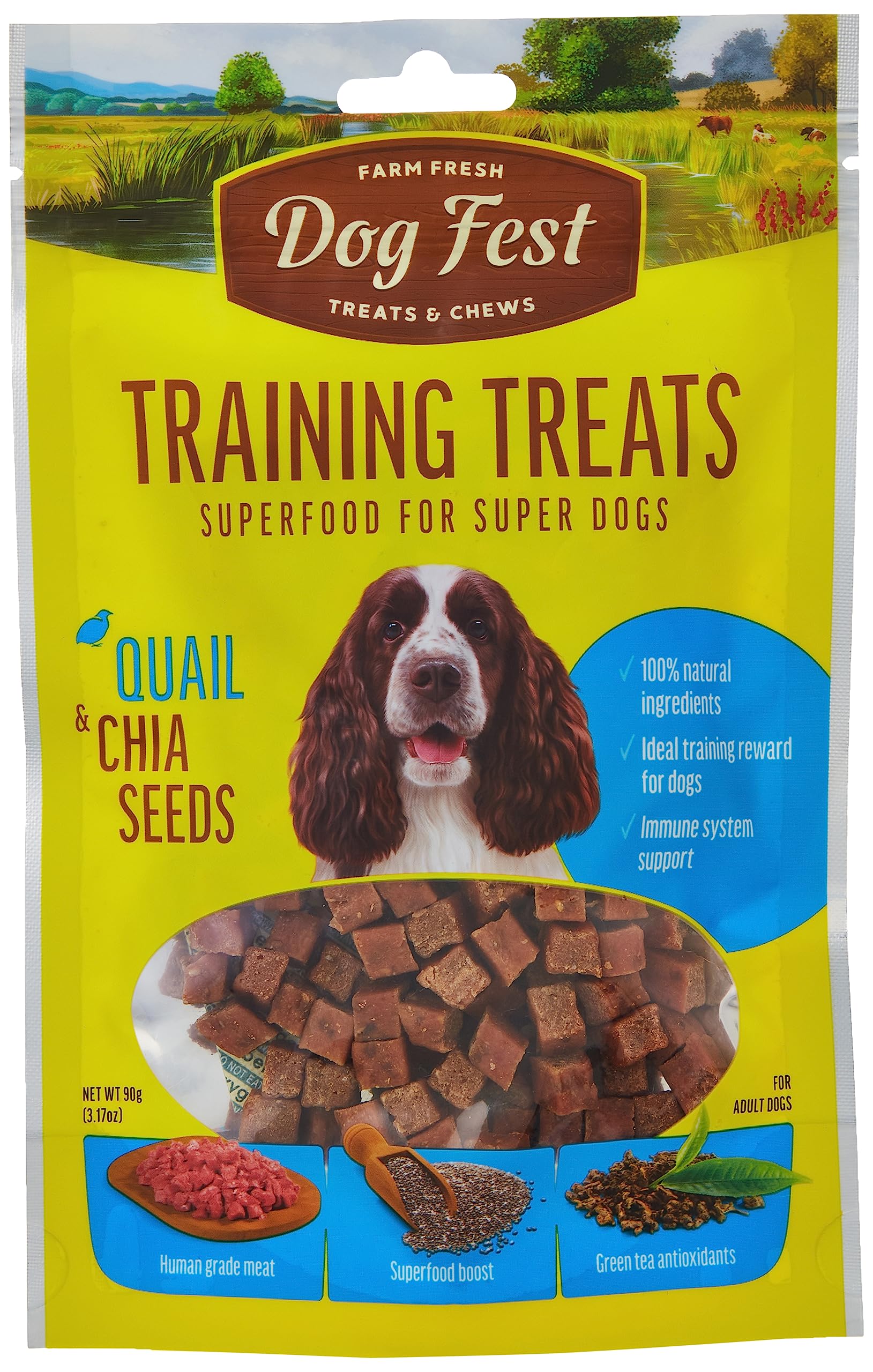 Dog Fest Training Treats Quail & Chia Seeds 90g