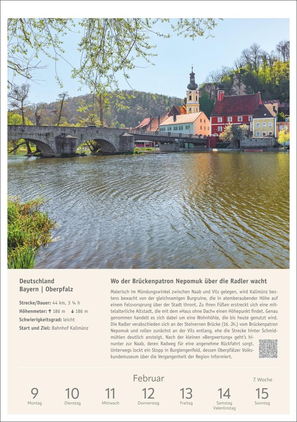 Radwanderlust Wochen-Kulturkalender 2026 - 53 Touren von Rügen bis Südtirol: Fotokalender mit Radtouren durch Deutschland und Europa. Ausflüge entdecken mit dem praktischen Wandkalender 2026