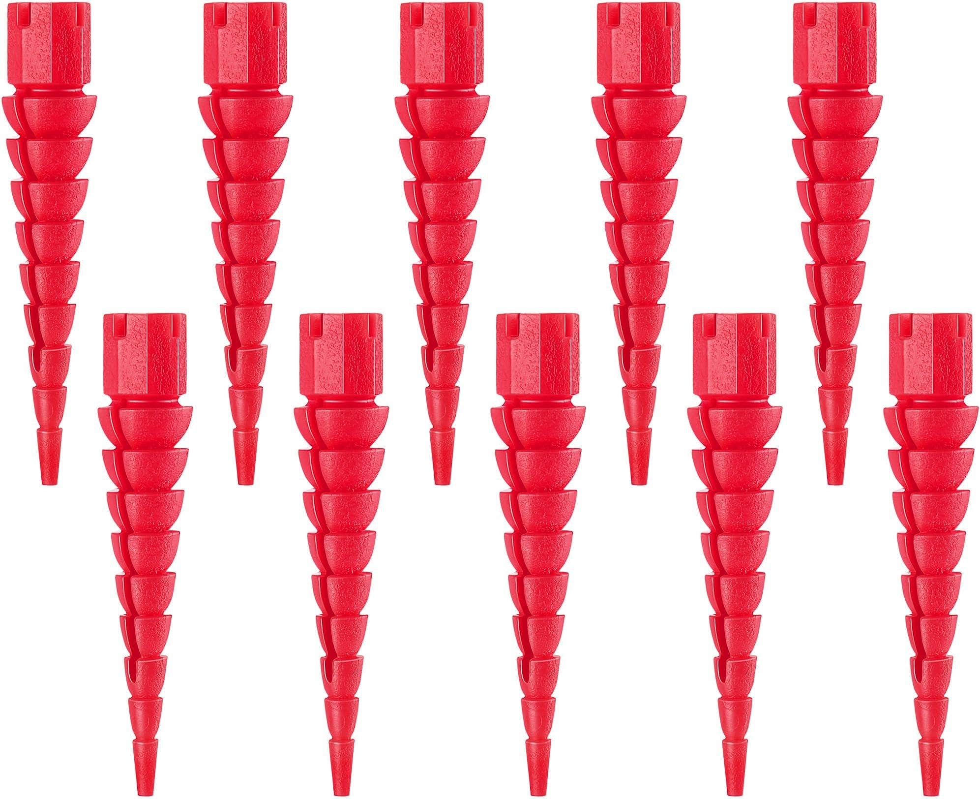 10 Pcs Wood Anchor, Stripped Screw Hole Repair Kit for Wood, Door Hinge Screw Hole Repair Fits Screws Sizes #2 to #16, Red