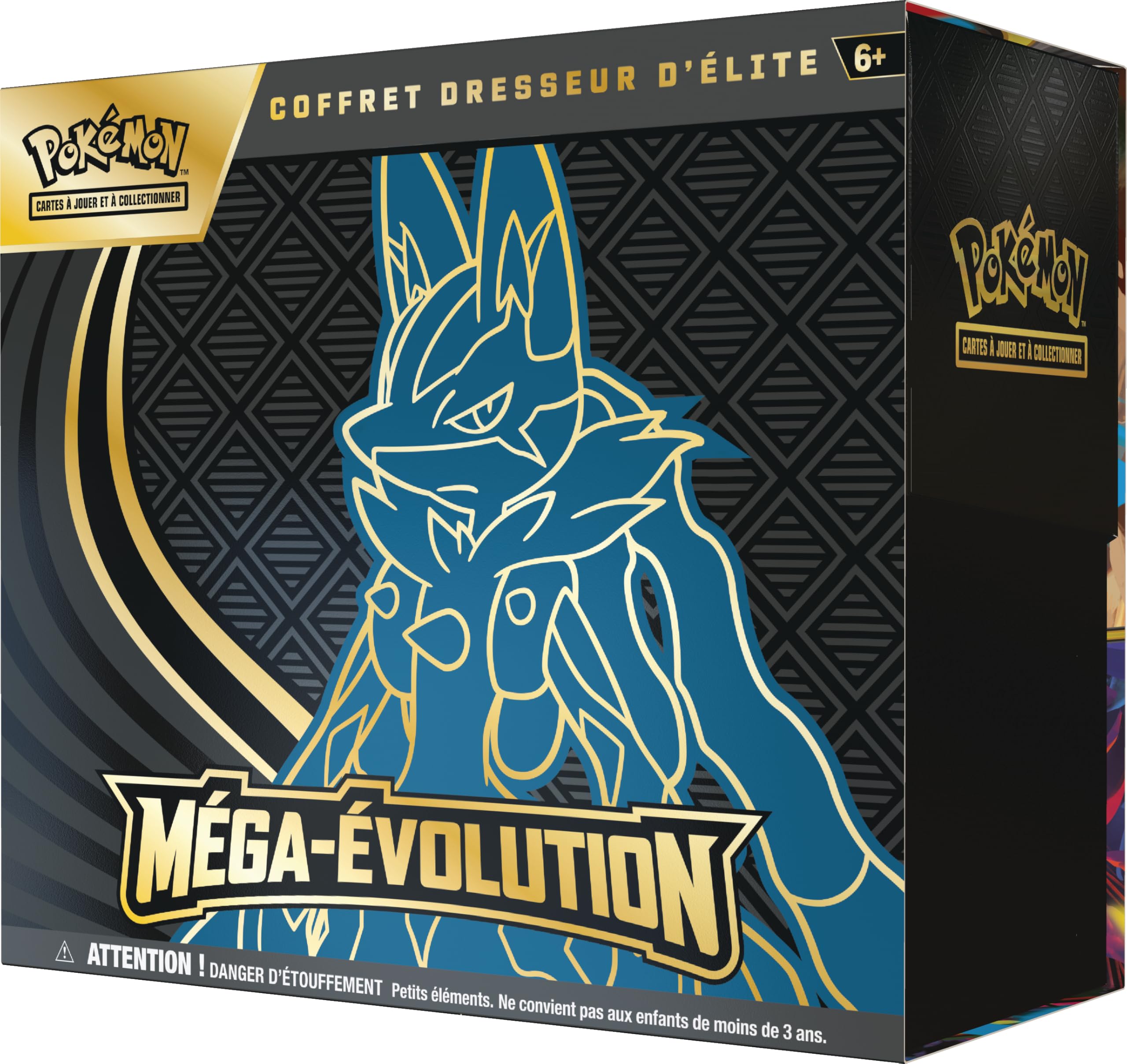 Pokémon : Coffret Dresseur d’élite Méga-Évolution – Lucario du JCC Pokémon (1 Carte Promo entièrement illustrée, 9 boosters et des Accessoires de Jeu Premium)