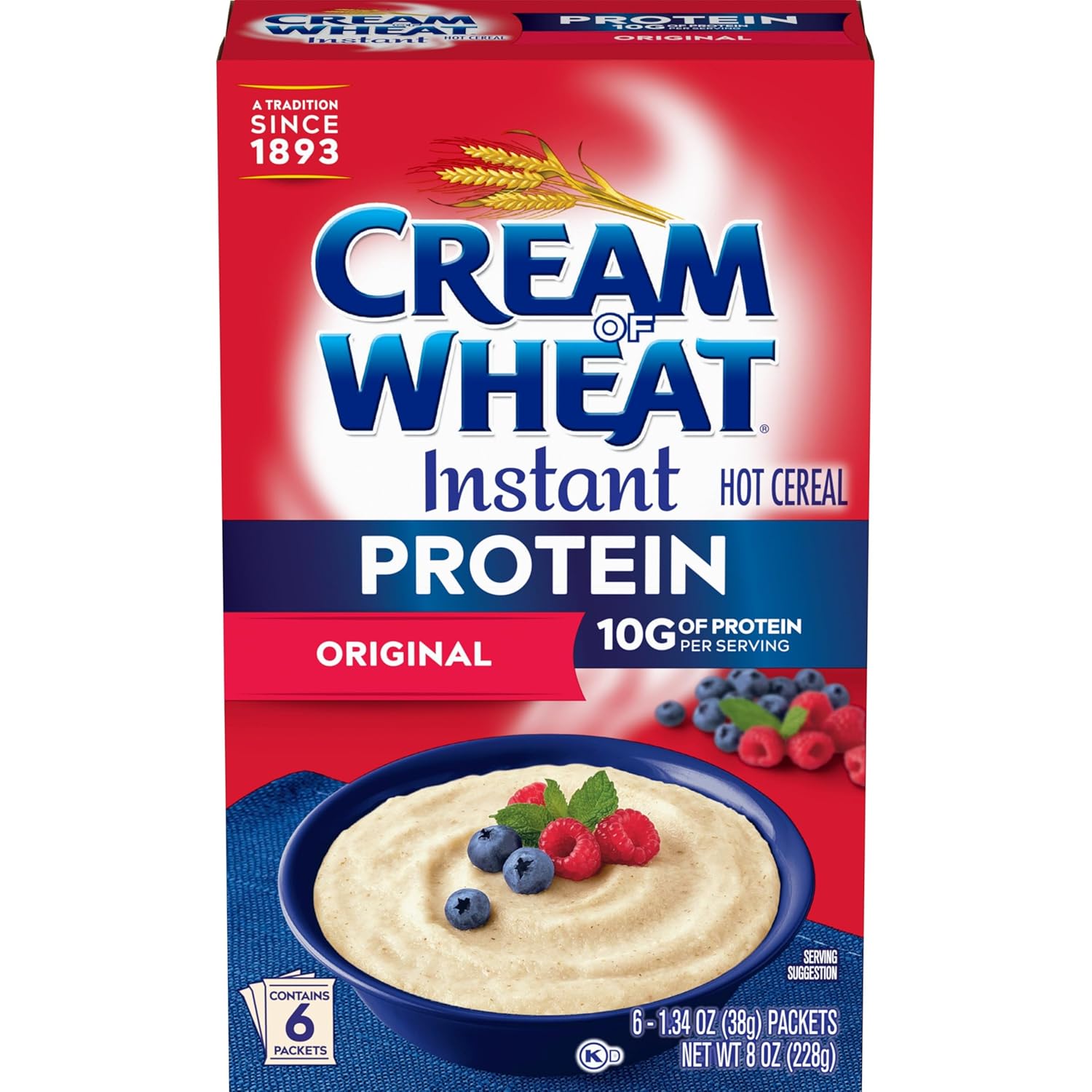 Cream of Wheat Instant High Protein Hot Cereal Original 1 34 Ounce 6 Packets