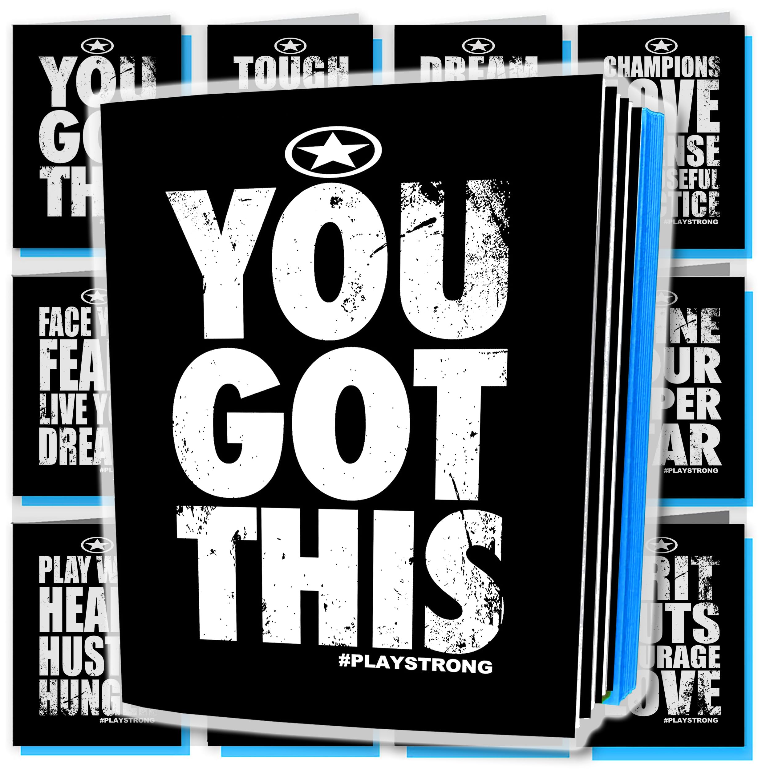 Play Strong 12-Pack Sports Note Cards - 'YOU GOT THIS' - Motivational Greeting Cards for Athletes & Coaches (4.25x5.5 in) - Sports Powercards Empower the Champion Within!