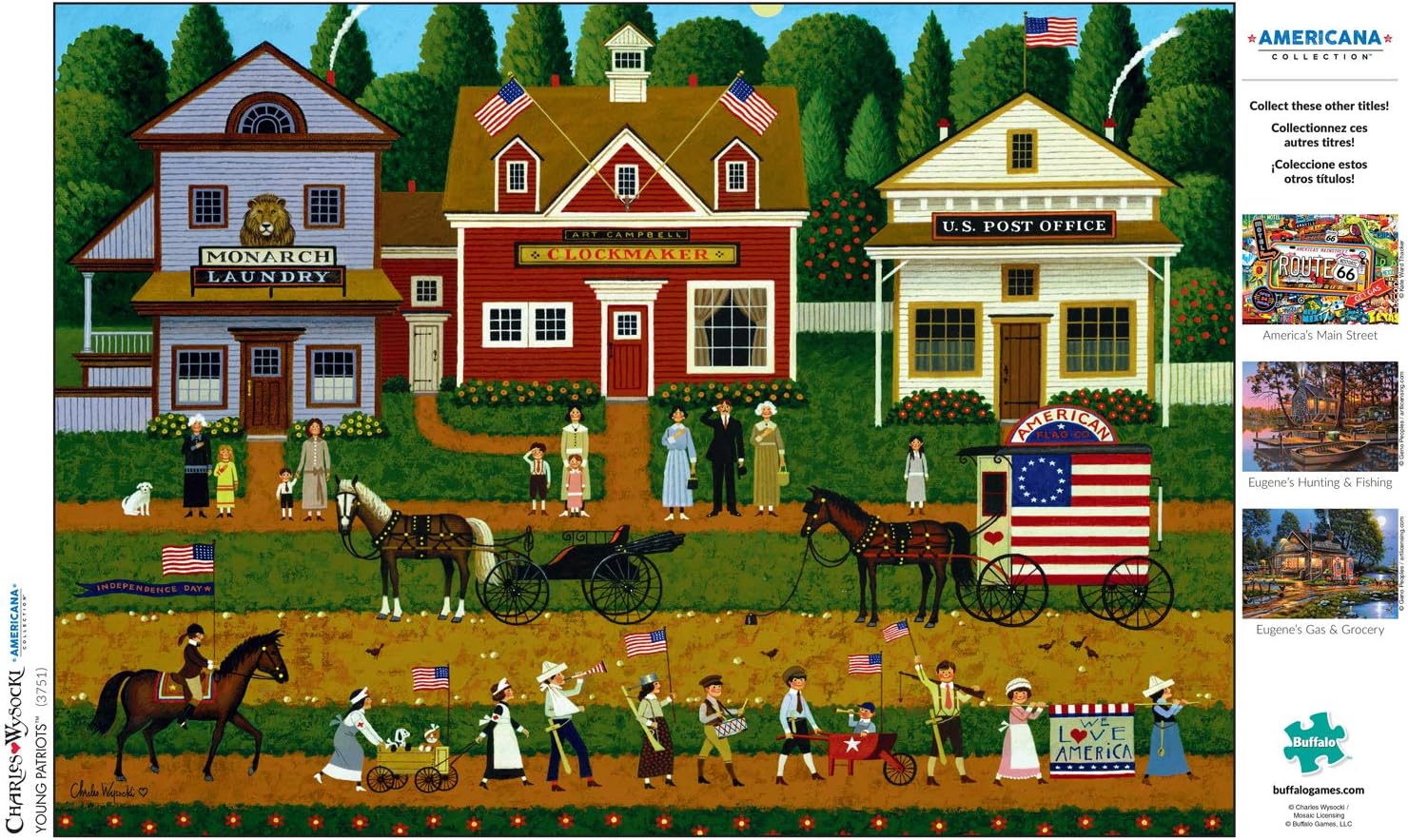 Buffalo Games - Charles Wysocki - Young Patriots - 500 Piece Jigsaw Puzzle for Adults Challenging Puzzle Perfect for Game Nights - Finished Puzzle Size is 21.25 x 15.00