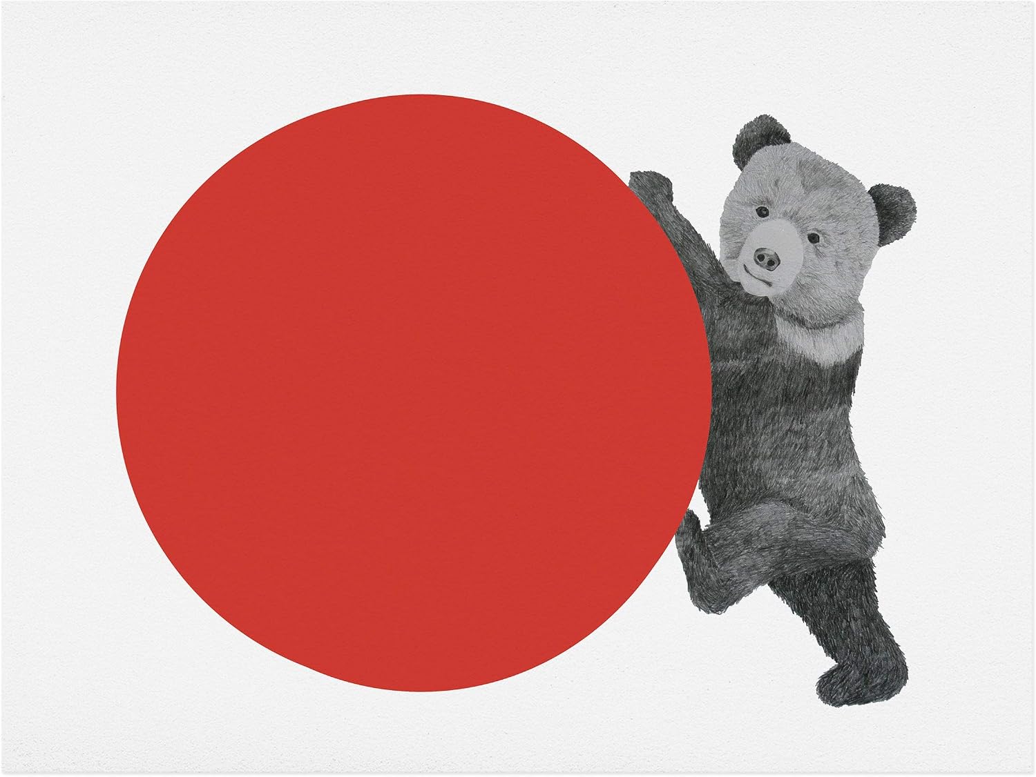 Deny Designs Morgan Kendall Red Bear Art Print, 8" x 10"
