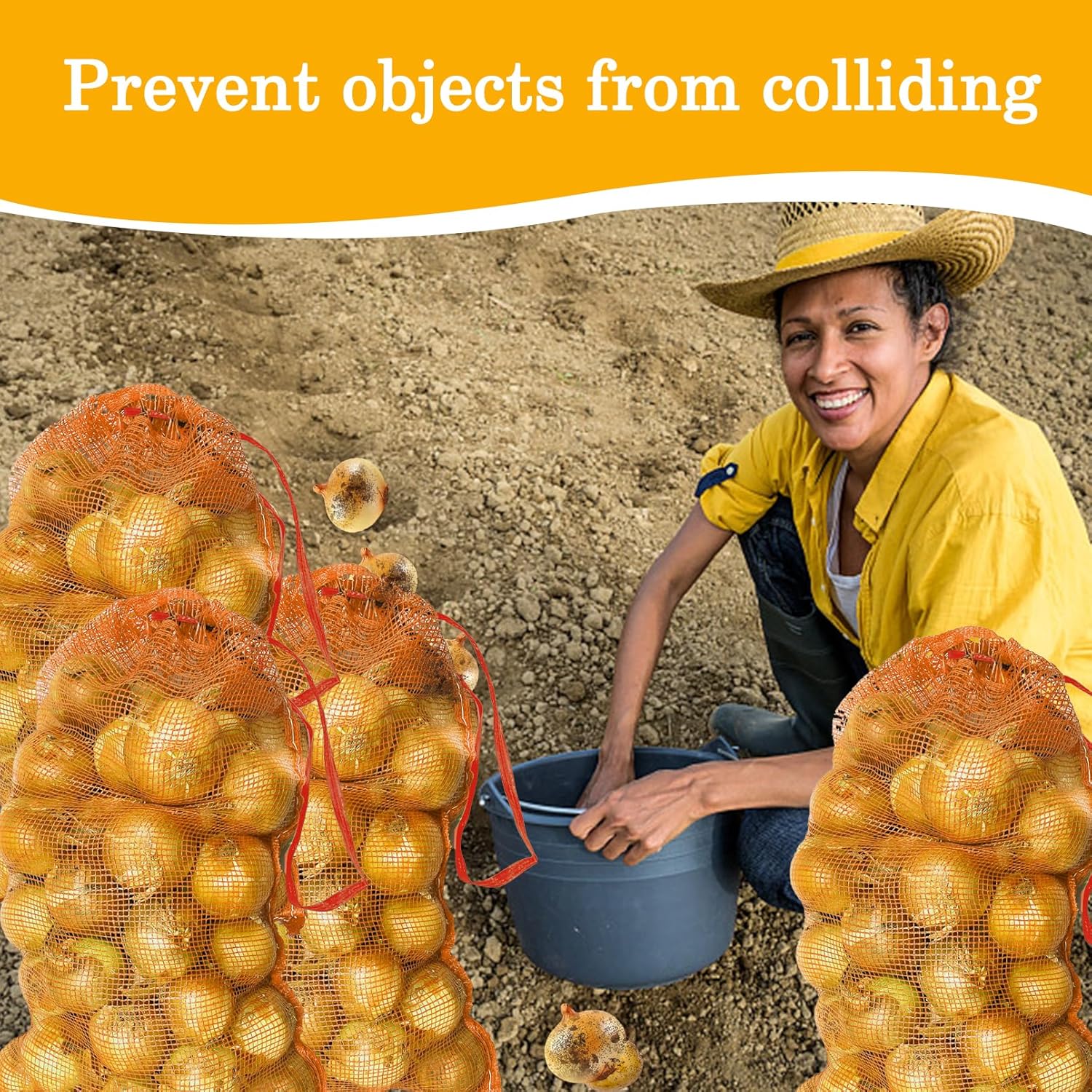 77 lbs Mesh Onions Fresh Bags 50pcs, 32"×20" Mesh Bags,Reusable Produce Bags with Drawstrings for Firewood, Vegetable, Citrus, Crawfish, Potato and Onion Storage