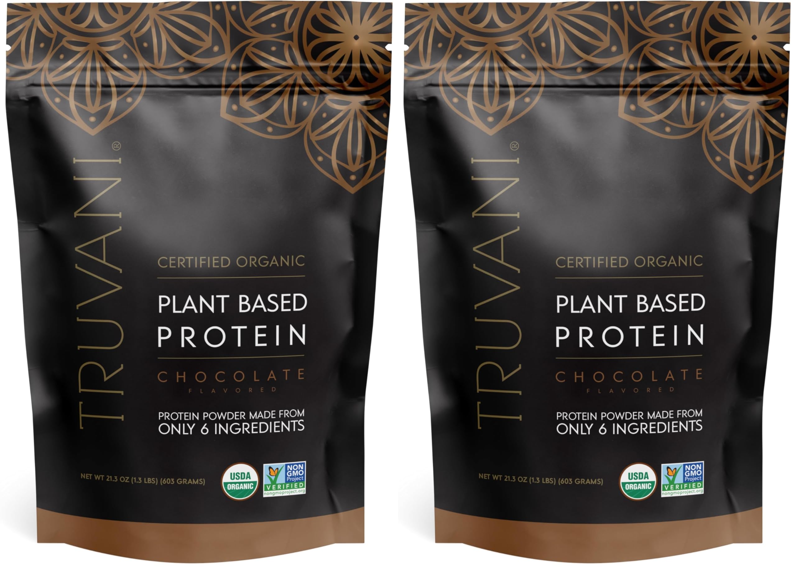 Vegan Protein Powder | Chocolate | 20g Organic Plant Based Pea Protein | 18 Servings | Keto | Gluten & Dairy Free | Low Carb | No Added Sugar (Pack of 2)