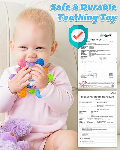 Miniatura 5 de Juguetes de dentición para bebés de 0 a 6 a 12 meses de 0 a 2 años, juguetes Montessori para bebés de 0, 3, 6, 9, 12 y 18 meses, juguetes