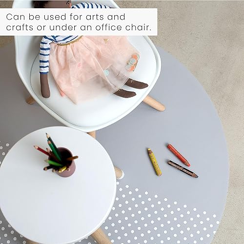 Miniatura 10 de Tapete impermeable para silla alta de alta calidad, tapete de alimentación no tóxico de 41 pulgadas para bebé para una fácil limpieza, protector de