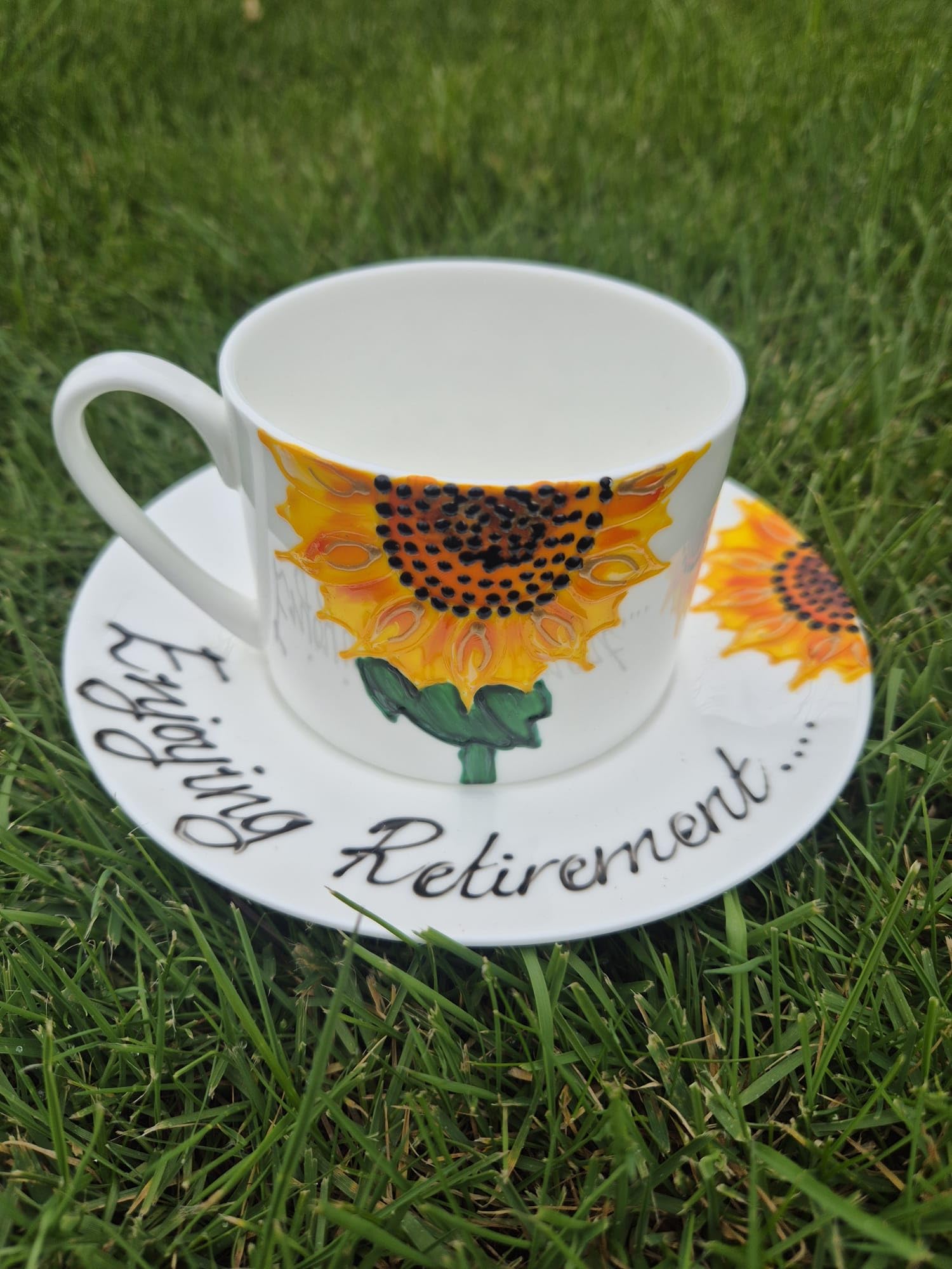 Tasse pour la retraite Dreamair en porcelaine avec soucoupe : le cadeau idéal