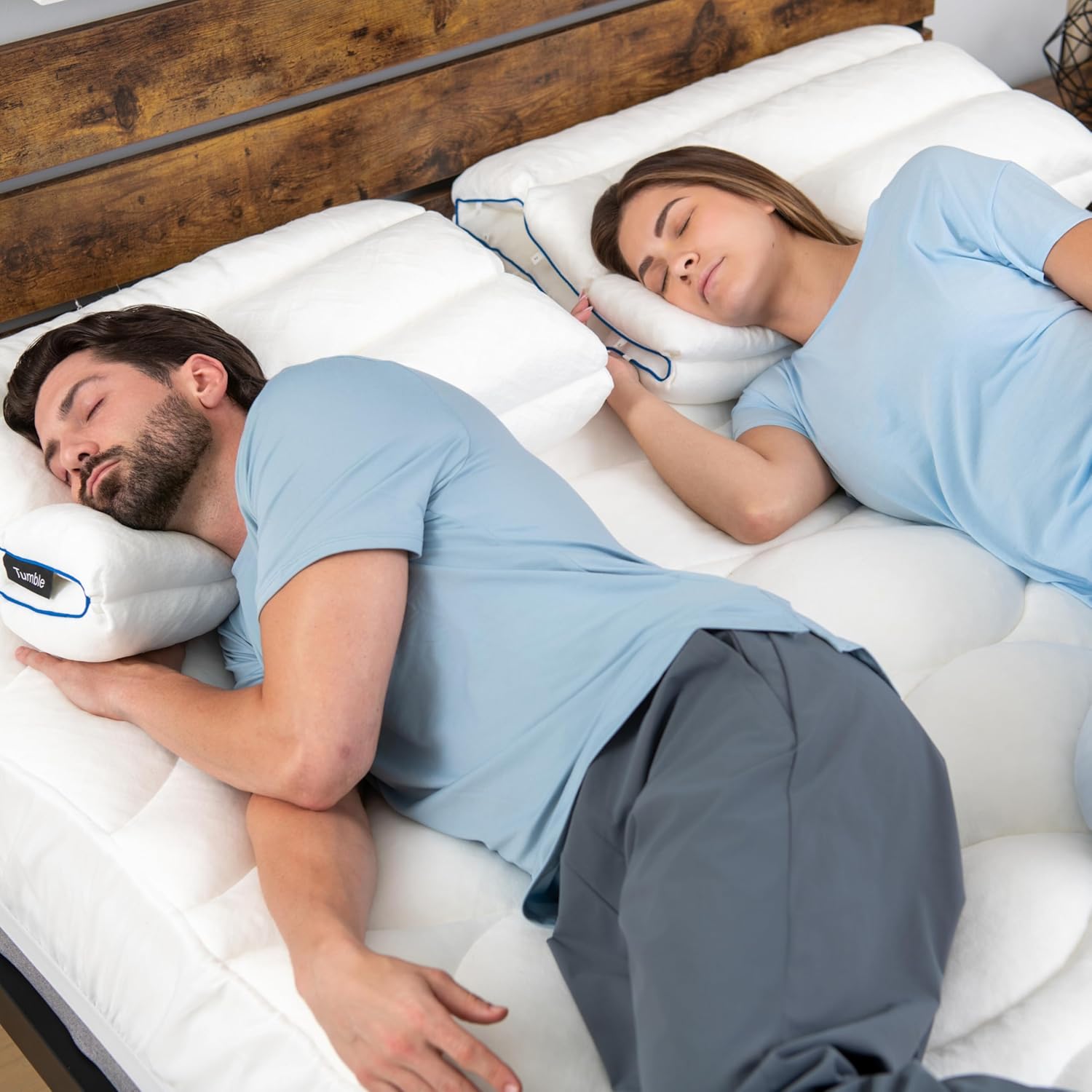 TUMBLE 6-Chamber Adjustable Bed Pillow | Back, Side & Stomach Sleepers | Cooling Cover | Memory Foam & Gel Fiber Fill | Customize Your Comfort | CertiPUR/Oeko-Tex | Standard Queen 1 Pack - Image 7