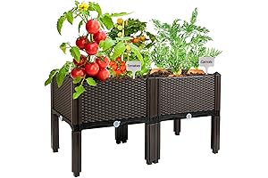 Raised Garden Bed with Legs for Porch Gardening