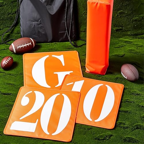 Miniatura 6 de Libima Juego de 16 piezas de marcadores de yarda de fútbol incluye 11 marcadores de línea de yarda de campo de fútbol de alta visibilidad, 4 pilonas