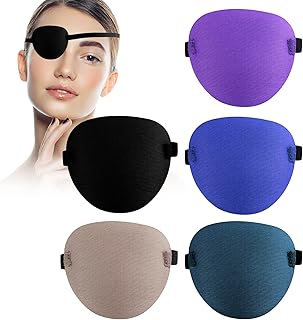 5PCS Eye Patch, Super Soft Eye Patches, Adjustable Medical Eye Patch for Adults and Kids, Amblyopia Lazy Eye Patches for Left or Right Eyes