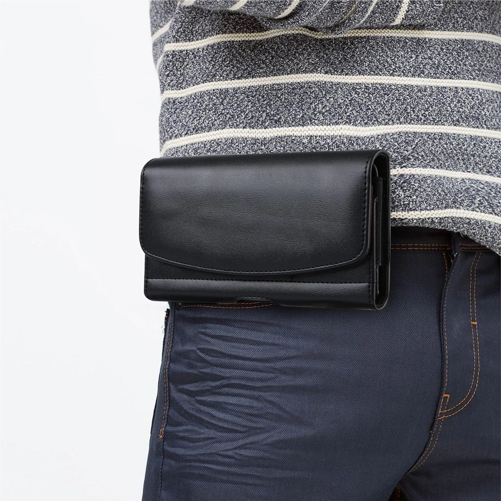 Universal Leather Phone Holster Belt Case Mobile Bag For per Escursionismo, Campeggio(3XL)