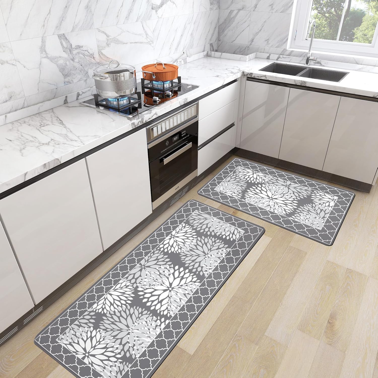 notepure Cushioned Kitchen Rugs [2PCS] Anti Fatigue Kitchen