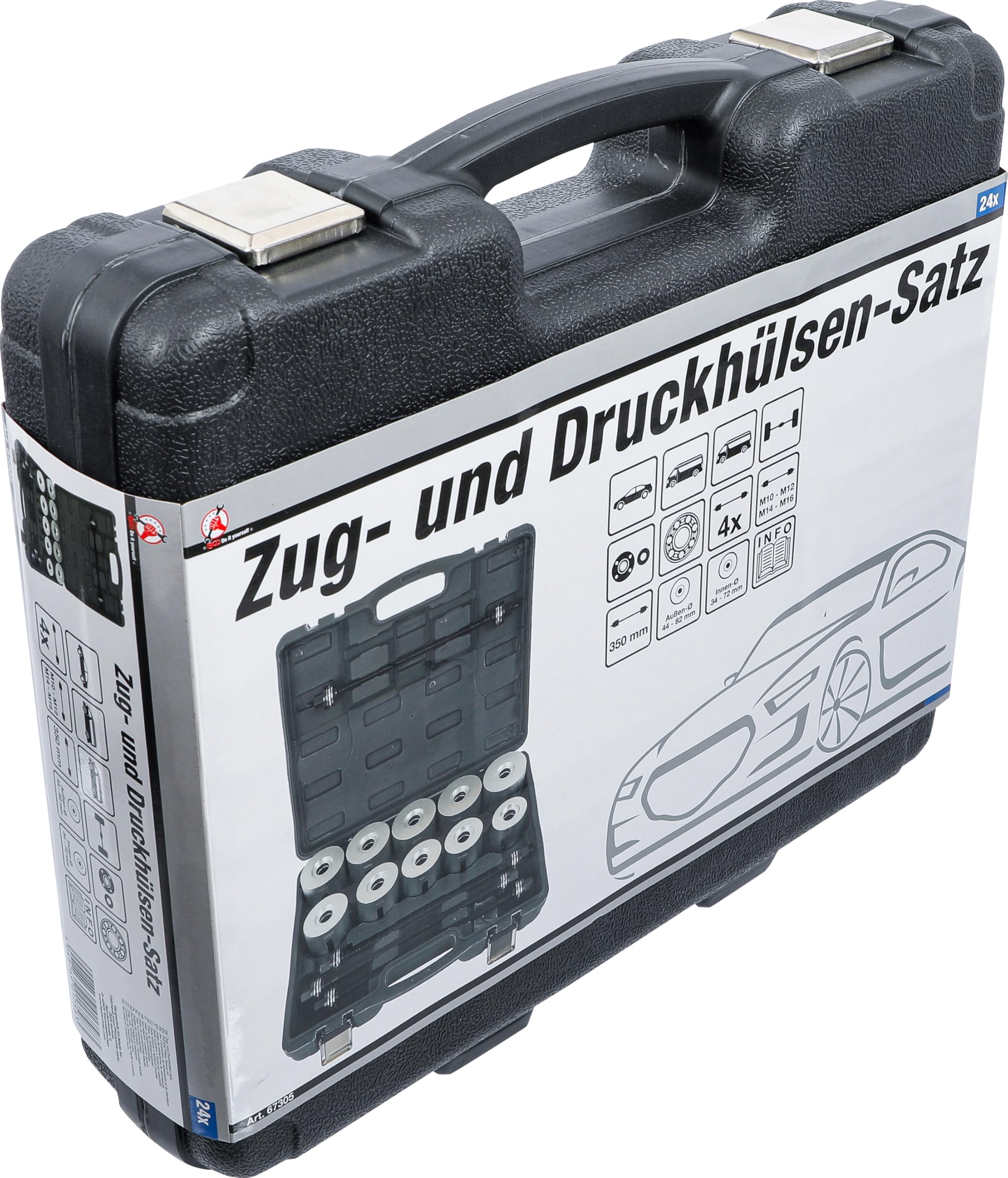 BGS Diy 67305 | Juego de extractores de silentblocks | con 4 husillos | 24 piezas