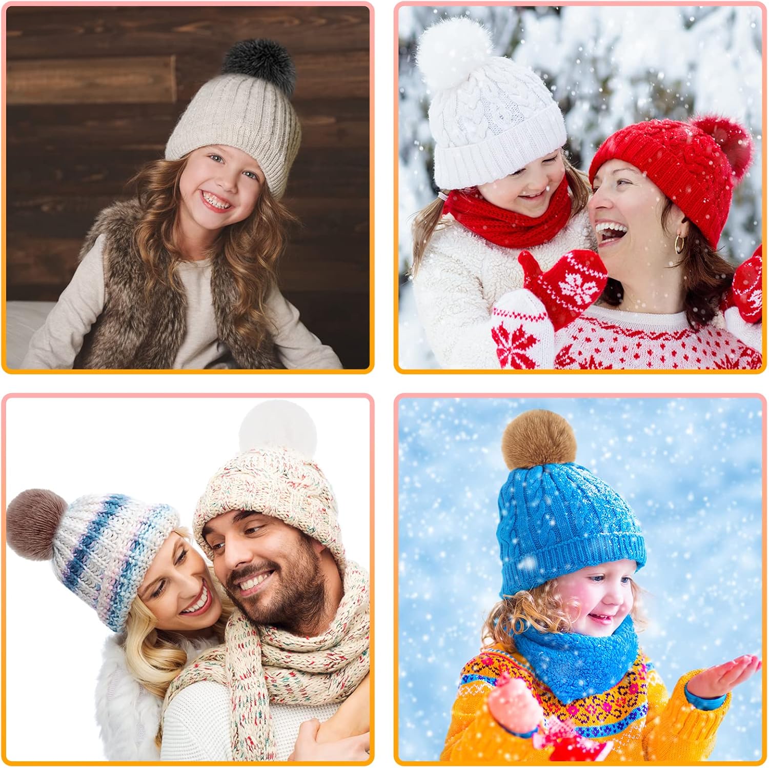 BQTQ 20 Pieces Faux Fur Pom Pom Balls DIY Faux Rabbit Fur Fluffy Pompoms with Elastic Loop for Hats Keychains Scarves Gloves Bags Accessories(10 Soft Colors, 2 Pcs Each Color) - Image 6