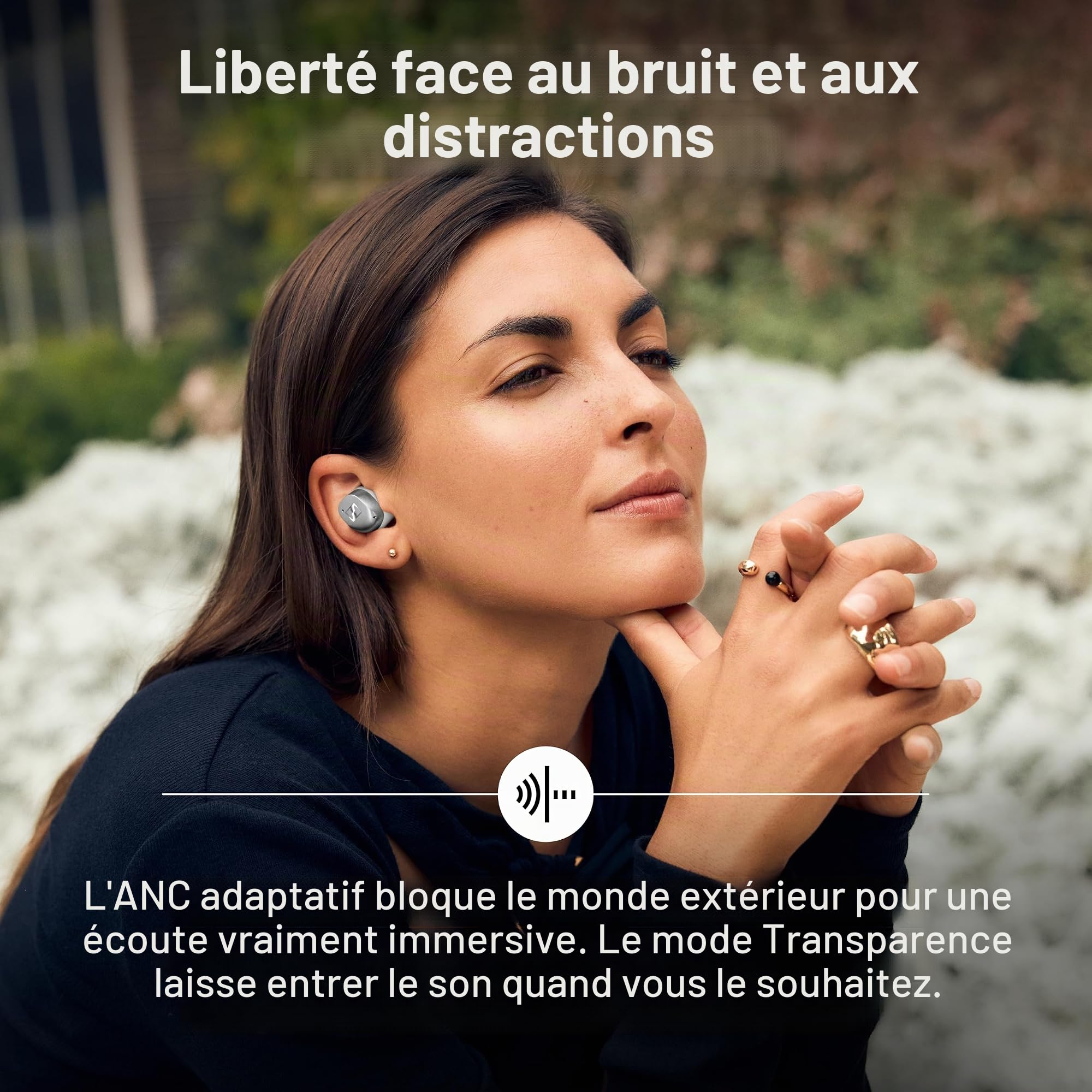 Sennheiser Consumer Audio Momentum True Wireless 4 Smart Earbuds avec Bluetooth 5.4, Son cristallin, Design Confortable, autonomie de 30 Heures, ANC, Le et Auracast adaptatif – Cuivre Noir