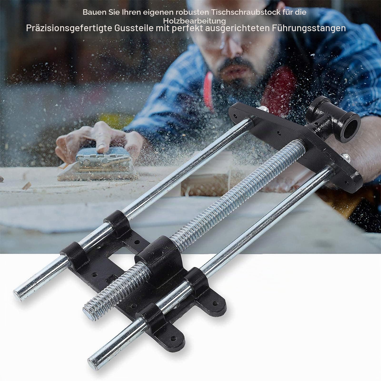 GOTOTOP Vorderzange Holzbearbeitung Tischschraubstock 26,7 cm Metallschraubstock Schraubstock Vorderzange für Hobelbank Holzschraubstock Schraubstock für Holzarbeiter